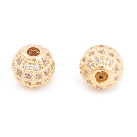 Ion Plating(IP) Cubic Zirconia Beads KK-O146-02B-G-1