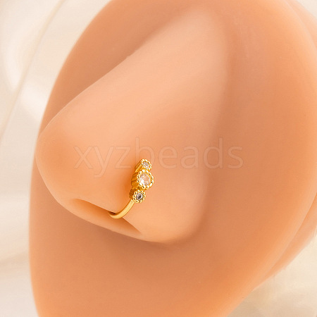 Alloy Crystal Rhinestone Hoop Clip on Nose Rings FS-WG08008-05-1