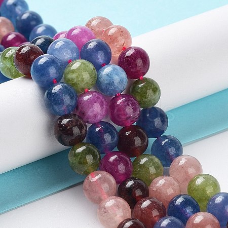 Dyed Natural Malaysia Jade Beads Strands G-G021-01B-06-1