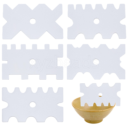 5Pcs Clay Acrylic Edge Template Set FIND-FG0004-79-1