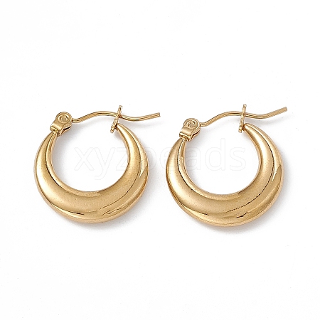 201 Stainless Steel Hoop Earrings with 304 Stainless Steel Pins for Women EJEW-B016-06G-1