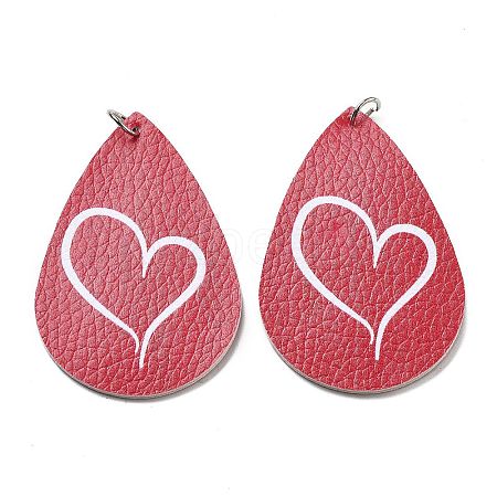 PU Leather Big Pendants FIND-R050-03A-1