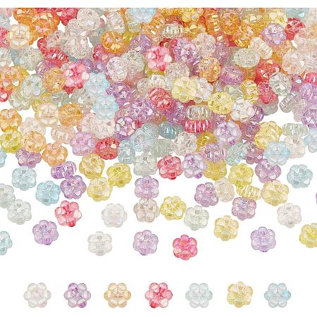 SUPERFINDINGS 315pcs 7 colors Transparent Acrylic Beads MACR-FH0001-09-1