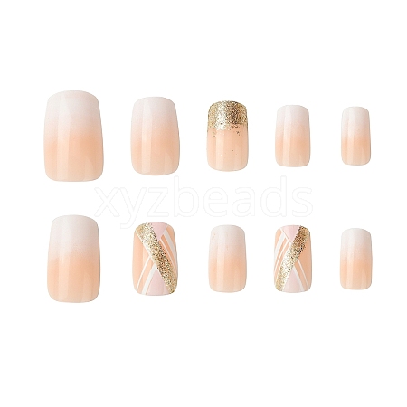 ABS Plastic Full Cover Press On False Nails DIY-CJC0006-15-1