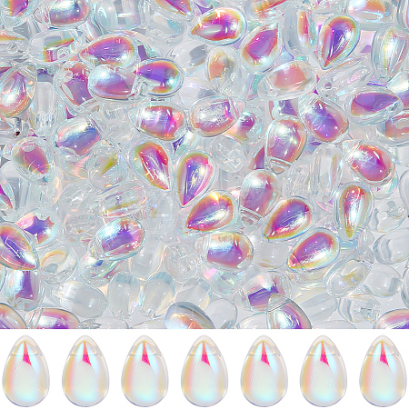 200Pcs Transparent Glass Beads GGLA-BBC0001-01-1