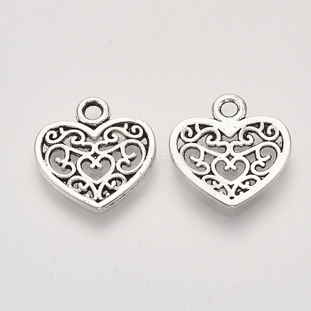 Tibetan Style Alloy Charms X-TIBEP-S319-005AS-RS-1