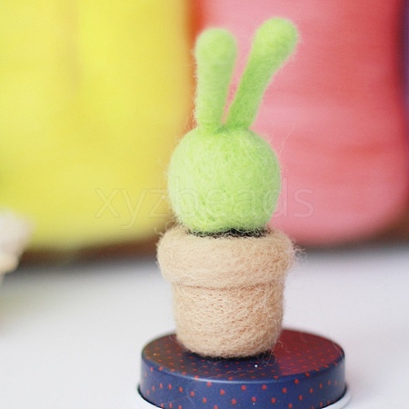 Succulent Plant Needle Felting Kit DIY-K053-07-1