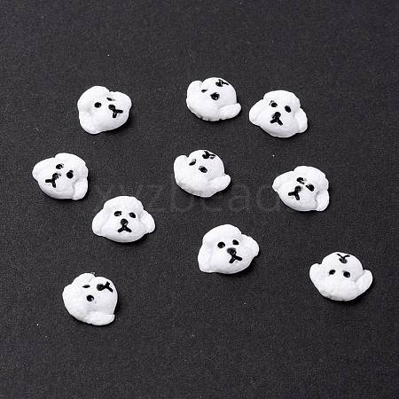 Opaque Manicure Resin Cabochons RESI-I040-01B-1