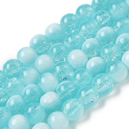 Crackle Glass Beads Strands GLAA-U001-8mm-08-1