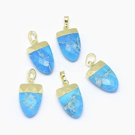 Synthetic Turquoise Pendants G-F584-H03-H-1