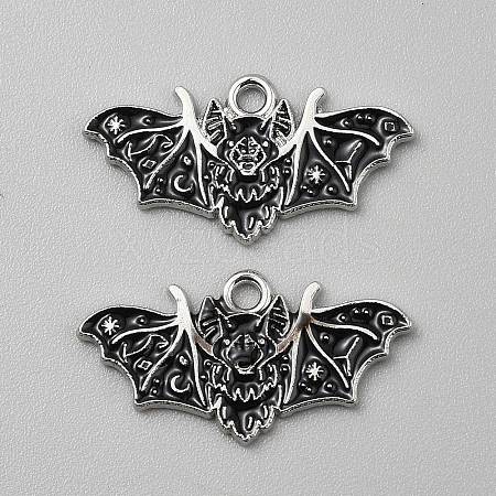 Platinum Alloy Enamel Pendants ENAM-WH0073-03D-1