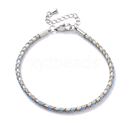 Polyester Cord Braided Bracelet Makings MAK-Z003-01P-17-1