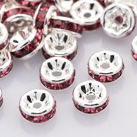 Brass Rhinestone Spacer Beads RB-A014-Z6mm-23S-1