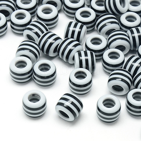 Opaque Stripe Resin Beads X1-RESI-S344-12-1