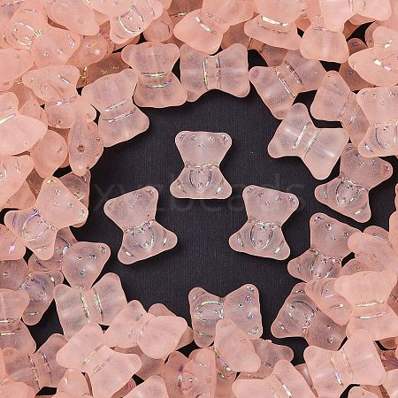 Frosted Transparent Acrylic Beads X1-OACR-P029-20B-02-1
