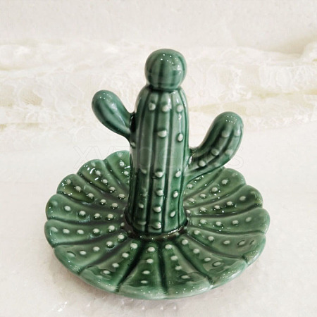 Porcelain Cactus Jewelry Holder Tray BOHO-PW0001-048A-1