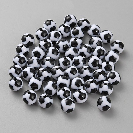Opaque Acrylic Beads MACR-WH0007-125B-1