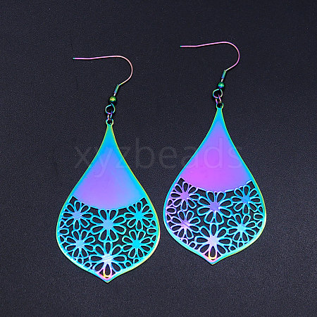 201 Stainless Steel Dangle Earrings STAS-S105-JN423-1