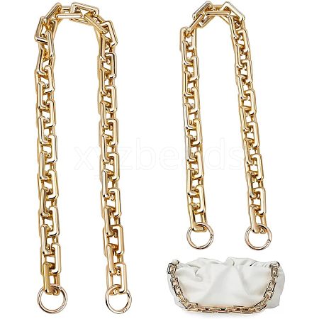 CHGCRAFT 2Pcs 2 Style CCB Plastic Rectangle Cross Chain Bag Straps AJEW-CA0003-30-1