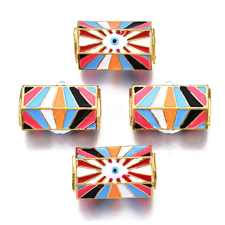 Alloy Enamel Beads PALLOY-Q441-035A-RS-1