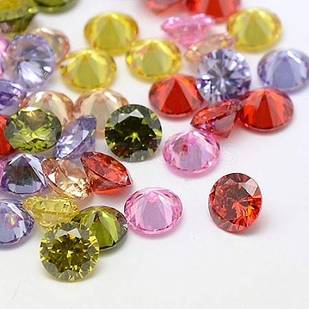 Cubic Zirconia Cabochons ZIRC-M002-4mm-5A-1
