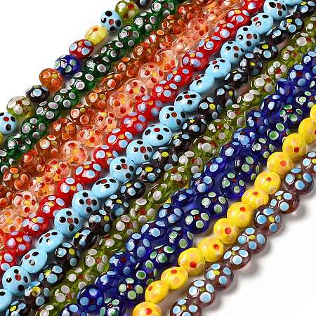 Handmade Lampwork Beads Strands LAMP-G154-08-1