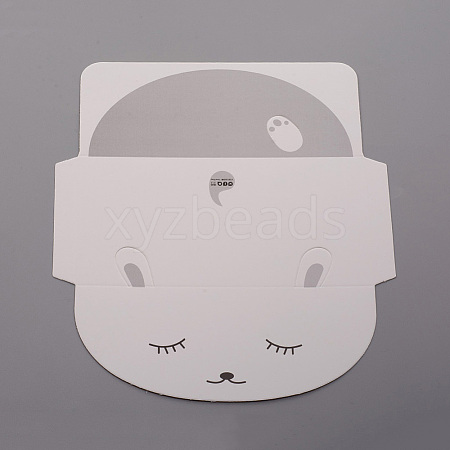 Animal Cartoon Paper Greeting Cards DIY-WH0161-09F-1