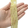 Eco-Friendly Dyed Glass Pearl Round Beads Strands HY-A008-6mm-RB012-4