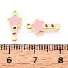 304 Stainless Steel Enamel Charms STAS-T065-55G-01-3