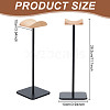 Wood Headset Display Stands with Aluminum Alloy Support AJEW-WH0471-108-2