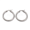 Non-Tarnish Ring 304 Stainless Steel Hoop Earrings for Women Men EJEW-B049-01C-P-1