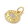 Brass Micro Pave Cubic Zirconia Charms KK-M283-19C-01-2