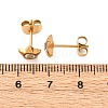 304 Stainless Steel Clear Cubic Zirconia Stud Earrings EJEW-Q044-06G-3