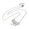 Non-Tarnish 304 Stainless Steel Cable Chain Bowknot Pendant Necklaces NJEW-Z041-03P-01-2