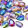 70Pcs 7 Colors Pointed Back Glass Rhinestone Cabochons RGLA-TA0001-06-10