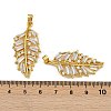 Rack Plating Brass Clear Cubic Zirconia Pendants KK-L236-04C-G-3