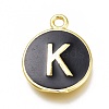 Brass Enamel Pendants KK-H103-02K-G-1