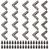 20 Sets Zinc Alloy Purse Corner for Bag FIND-GO0003-66B-1