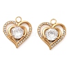 304 Stainless Steel Rhinestone Pendants STAS-Q340-03G-02-1