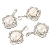 4Pcs Natural Pearl Pendants PALLOY-TAC0181-3