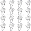16Pcs Christmas Theme Alloy Napkin Rings AJEW-GF0013-16P-1