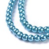 Eco-Friendly Dyed Glass Pearl Round Beads Strands HY-A002-3mm-RB073N-3