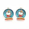 Alloy Enamel Pendants ENAM-E568-02G-2