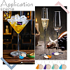 BENECREAT 24Pcs 8 Colors Flat Round Wood & Tassel Dangle Wine Glass Charms AJEW-BC0003-13-7