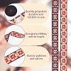 Ethnic Style Polyester Ribbons OCOR-WH0074-30-5