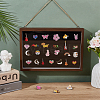 Wood Wall Mounted Badge Presentation Boxes ODIS-WH0331-15-4