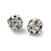 10mm Brass Rhinestone Beads X1-KK-S519-01C-P-2
