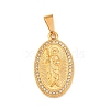 304 Stainless Steel with Rhinestone Pendants Hand Polished STAS-Z171-24G-02-1