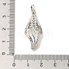 Rack Plating Brass Micro Pave Cubic Zirconia Pendants KK-C081-01P-3