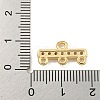 Rack Plating Brass Micro Pave Clear Cubic Zirconia Rectangle Chandelier Component Links KKB-L215-037LG-3